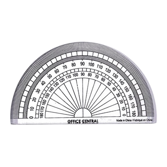 Solivara 180 Protractor Semicircular Scale Angle Measuring Tool For Students Math Drawing Drafting,Clear,3.94*1.77 in