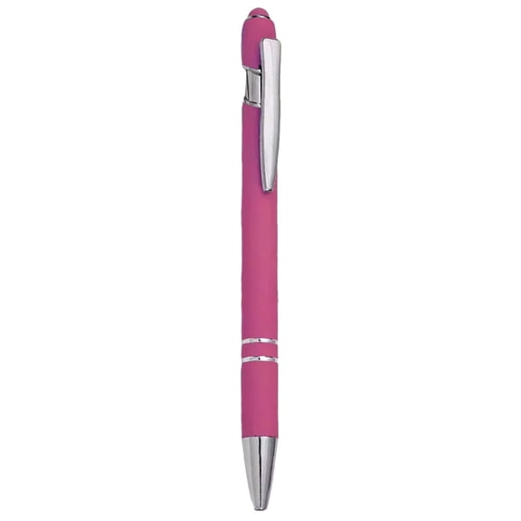 Solivara 2 In 1 Retractable Ballpoint Pen 1.0Mm With Stylus Tip Metal Pen For Touch Screen Device And Home Office (Pink,5.50.39*1in)