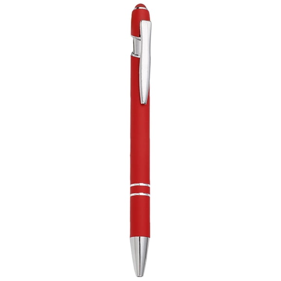Solivara 2 In 1 Stylus And Pen Retractable Ballpoint 1.0Mm Metal Tip For Touch Screen And Home Office (Red,5.50.39*1in)