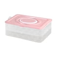 thumbnail image 1 of Solivara 2 Layer Plastic Egg Carton Holds 24 48 72 Eggs With Handle And Lid For Refrigerator Easter Party(Pink,One Size), 1 of 9