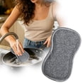 thumbnail image 1 of Solivara 2025 Washable Microfiber Scrub Sponge Non Scratch Kitchen Random(Grey,3.94*6.30in), 1 of 3