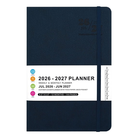 Solivara 2026 2027 July To June Weekly Monthly Academic Planner 100GSM Paper(E,8.46*5.83in)