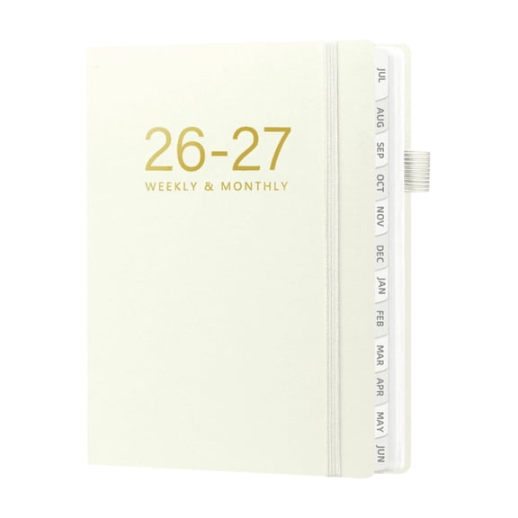 Solivara 2026-2027 Weekly Monthly Planner Academic Agenda Book Teacher Student Calendar 100GSM Paper July To June,White,6.1*8.31 in