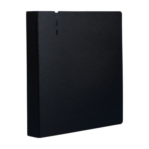 Solivara 3 Hole D Ring Thick PP Plastic File Folder Large Capacity Refillable Loose Organizer For Documents School Notes,Black,11.81*10.63 in