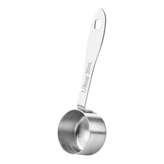 Solivara 30ml Stainless Measuring Cup Spoon 1/8 Cup Accurate Scale Thickened Measuring Tool For Baking And Kitchen(Silver,5.51*1.65*0.98in)
