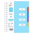 thumbnail image 1 of Solivara 4 Subject Large Notebook With Dividers Multi Subject Notebook For Home Office Work (Light Blue,One Size), 1 of 9