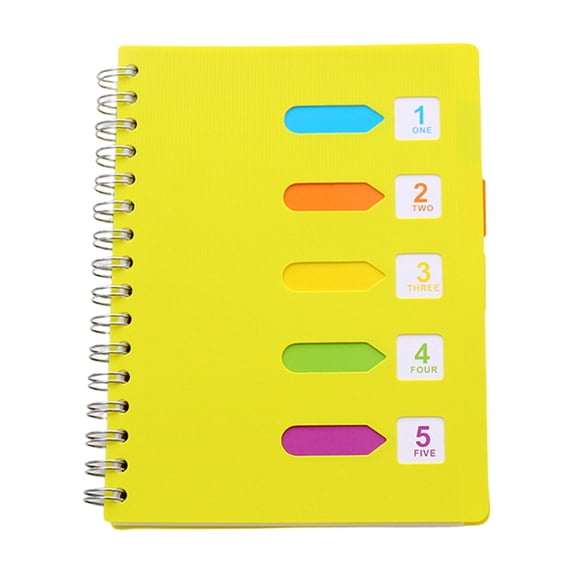Solivara 5 Subject Notebook Large With Dividers 5 Tabs Organizer For Work And Note Taking(B,One Size)