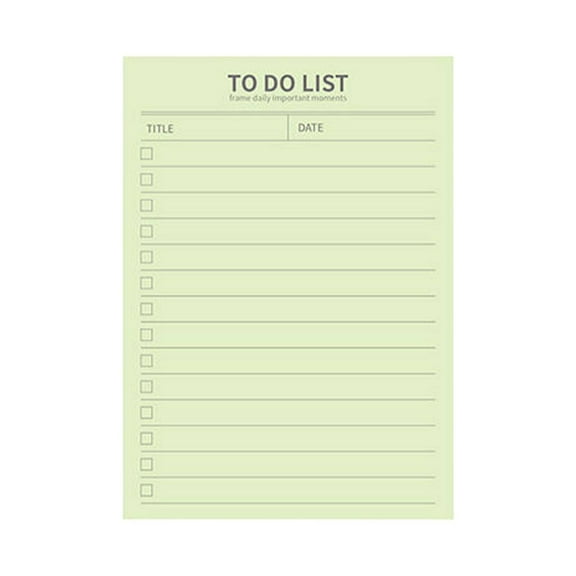Solivara 50 Sheets To Do List Notes Undated Daily Checklist Notebook Weekly Plan Notepad Agenda Organizer(Light Green,One Size)