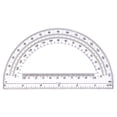 thumbnail image 1 of Solivara 6 Inch Plastic Protractor 180 Degree Transparent For Geometry Classroom And Student School,Clear,5.98*3.35 in, 1 of 9