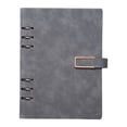 thumbnail image 1 of Solivara A5 6 Ring PU Leather Refillable Notebook With Paper Navy For Home Office Use(A,One Size), 1 of 9