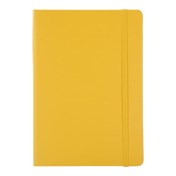 Solivara A5 Hardcover Leather Lined Notebook 5.6x8.3 Inch College Ruled For Men Women Work(Yellow,One Size)