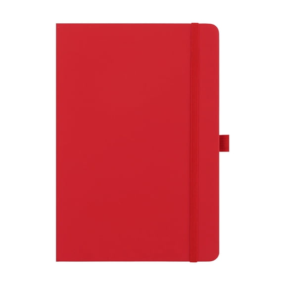 Solivara A5 Slim Ruled Notebook With Pen Elastic For Office And Home (Red,8.35 x 5.71 in)