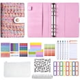 thumbnail image 1 of Solivara A6 Fashionable Ring Bound Income Expense Ledger Planner With Storage And Categorization Stickers Household Budget Book(A,7.4*5.31in), 1 of 6