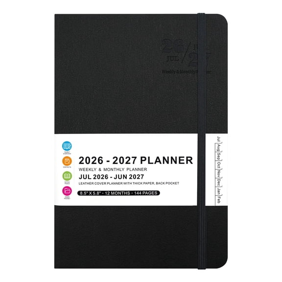 Solivara Academic Planner 2026-2027 Weekly Monthly Calendar For Home Office Use(F,8.46*5.83 in)