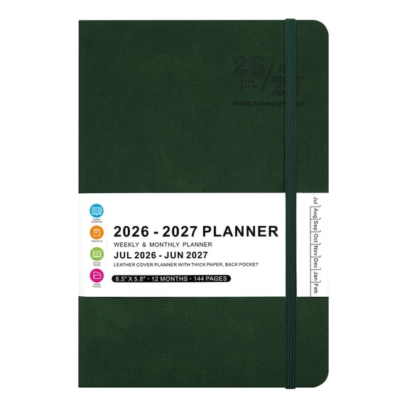 Solivara Academic Planner Weekly Monthly 2026 2027 July To June 100GSM Paper(D,8.46*5.83in)