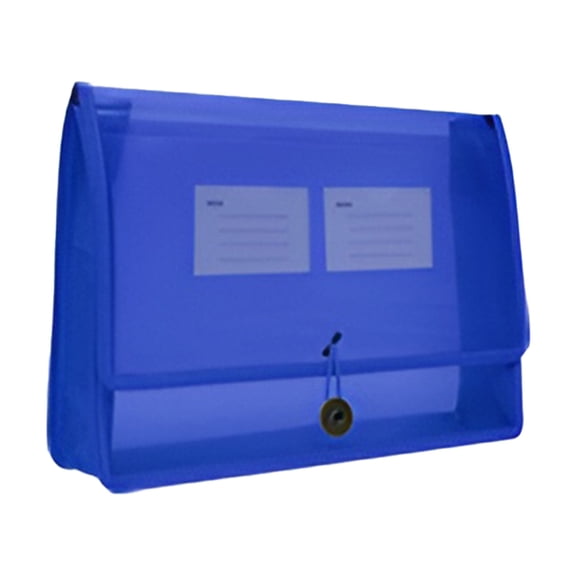 Solivara Accordion File Organizer Colored Pocket For Receipt Bill Storage (Blue,One Size)