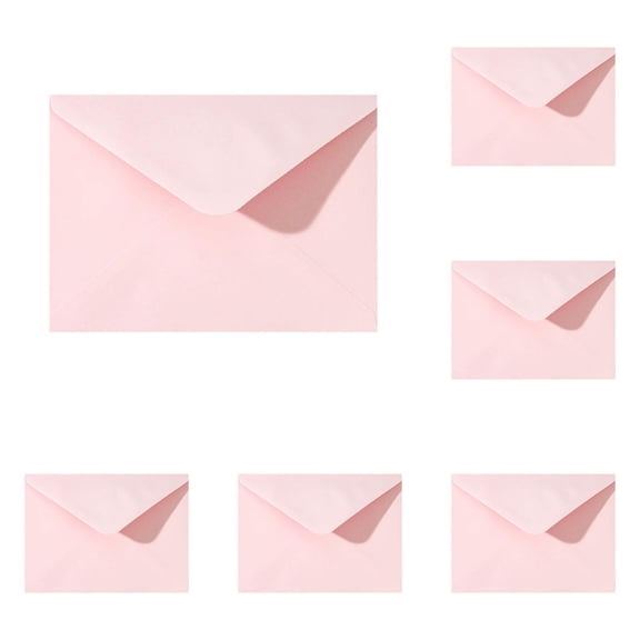 Solivara Adhesive Strip Blank Envelope 13x18cm For Wedding Invitation And Postcard Use(Pink*5,7.09*5.12*0.04 in)