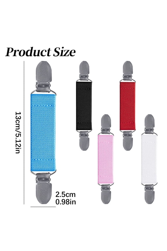 Adjustable Mitten Clip Elastic For Glove And Hat Coats (Red,2Pcs)