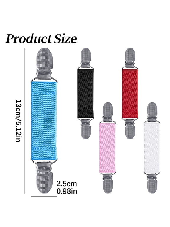 Adjustable Mitten Clip Elastic For Glove And Hat Coats (Red,2Pcs)