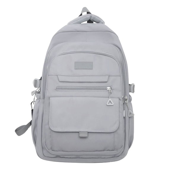Solivara Aesthetic College Backpack For Women Laptop Daypack Bookbag For Travel And Daily Use(Grey,One Size)