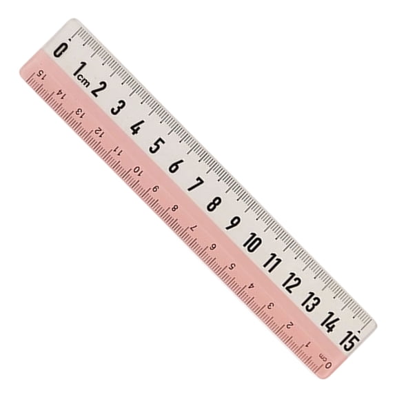 Solivara Anti Myopia 15cm Acrylic Straight Ruler Double Scale Large Number Transparent For Students,Pink,6.69 in