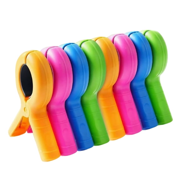 Solivara Beach Towel Clips For Cruise Chairs And Pool Loungers Strong Grip Non-Marking Plastic Chair Clips For Towels(Blue,3.74*2.76in)