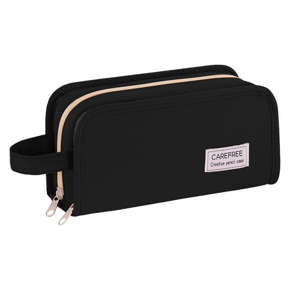 Solivara Big Pencil Case Simple Storage Aesthetic For Home Office Stationery (D,One Size)