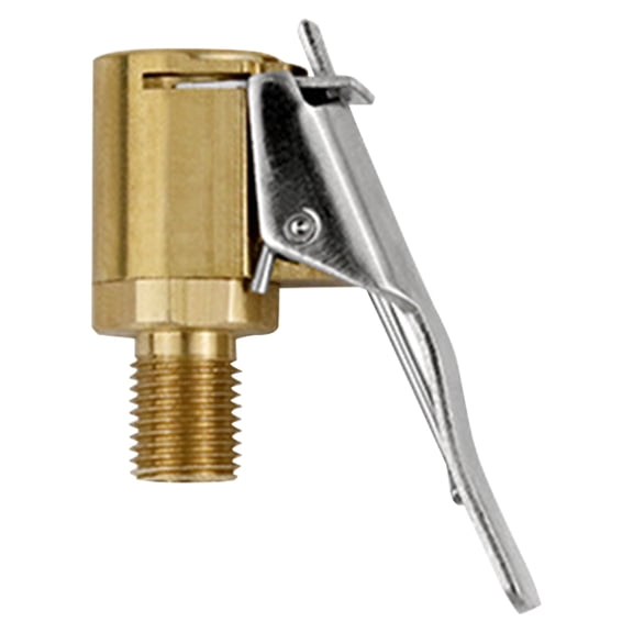Solivara Brass Tire Inflator Adapter With Locking Clip Quick Connection For Air Compressor Hose And Pump Home Garage(B,0.47*1.1in)