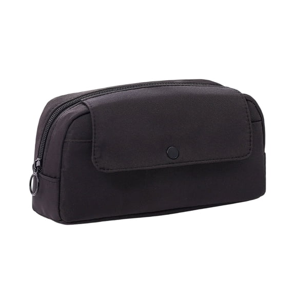 Solivara Brown Canvas Stationery Bag Large Capacity Japanese Style Multiple Compartments (C,8.66 × 4.72 × 3.54in)