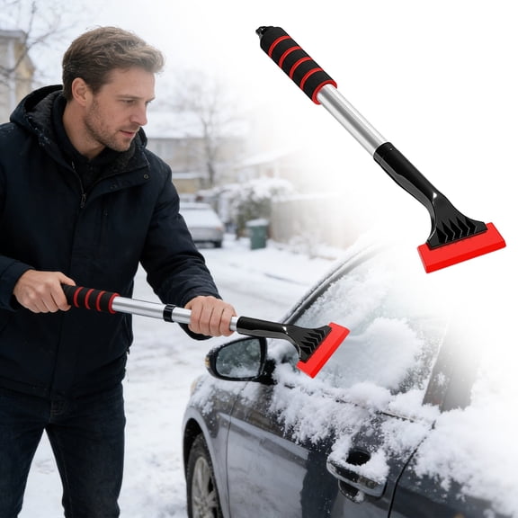 Solivara Car Windshield Ice Scraper And Shovel With Ergonomic Handle For Winter(Fixed,One Size)