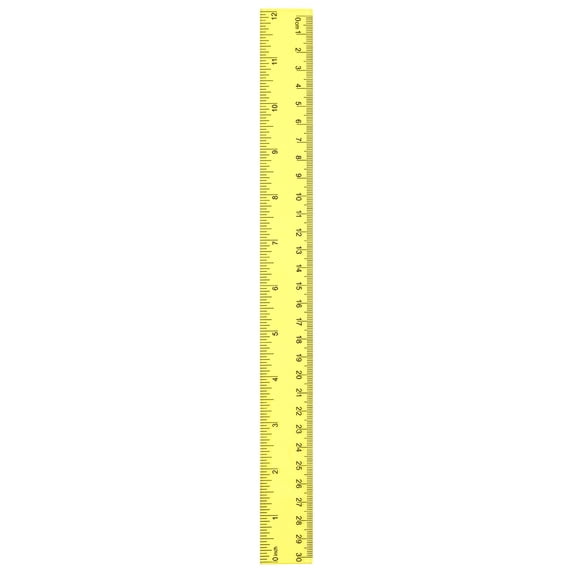 Solivara Centimeter Scale Plastic Ruler Small Measuring For Artists Designers And Students,Yellow-B,11.81 in