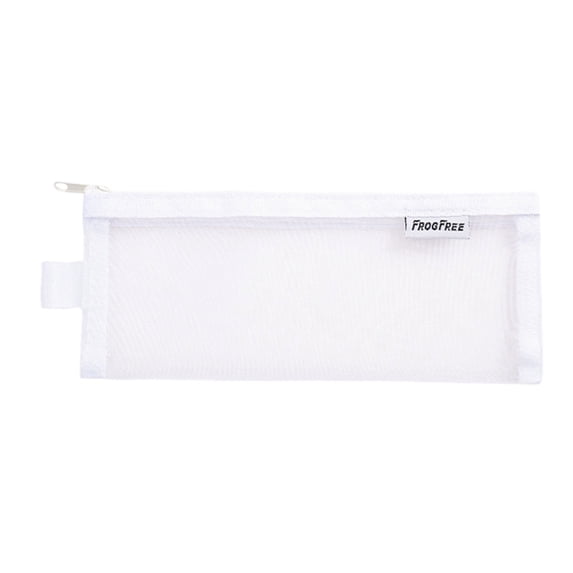 Solivara Clear Mesh Pencil Case Storage Bag Large Capacity Transparent For Office Home Stationery(White,3.5*8.1in)
