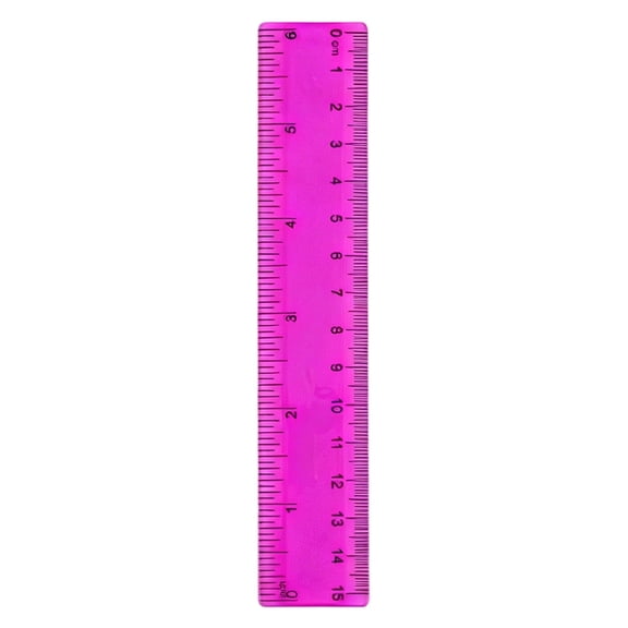Solivara Clear Plastic Ruler Small Size Inch Centimeter For Artists And Home(Purple,6.14*1.18 in)
