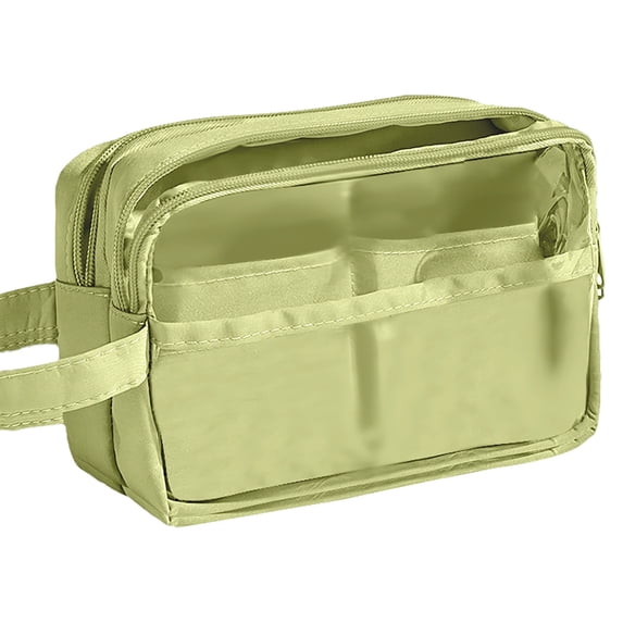 Solivara Clear Zipper Pencil Bag For Home Office Art Craft Supply (C,One Size)