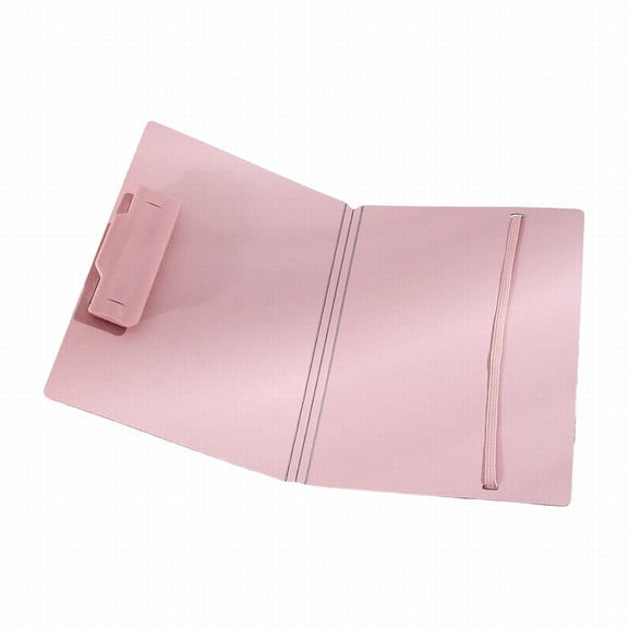 Solivara Clipboard Folder 360 Foldable With Clip And Strap For Work File Cover And Office(Pink,9.25*6.50*0.39 in)