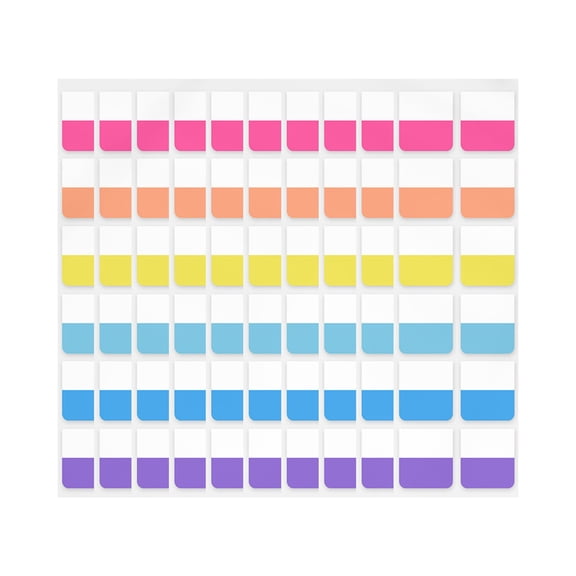 Solivara Colorful Highlight Index Tabs Transparent Adhesive For Journals And Planners(D*1+E*1+F*1,3 Pack)