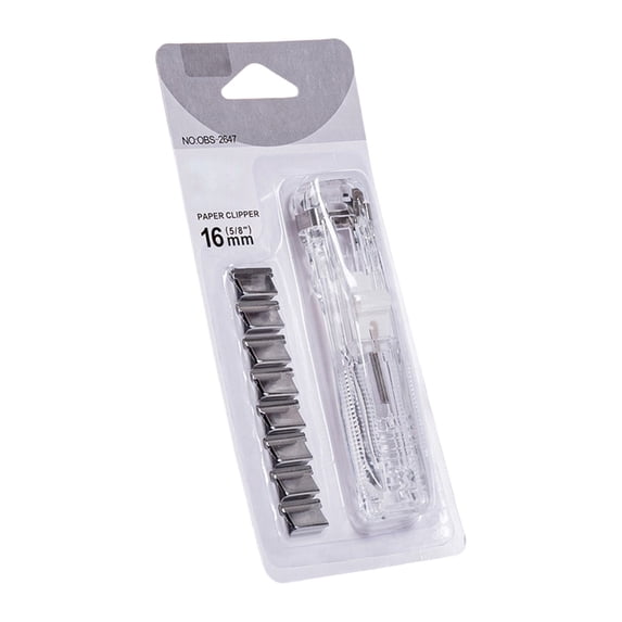 Solivara Compact Clip Stapler With Metal Refill Clips For Home (G,4.53×0.91in)