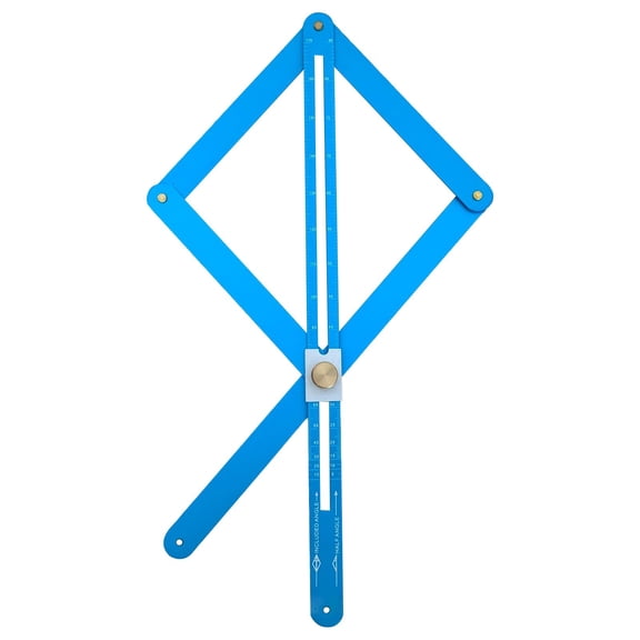 Solivara Corner Angle Finder Tool, Stainless Steel Precision 10° To 170° Measurement Protractor Gauge Tool(Blue,17.72in)