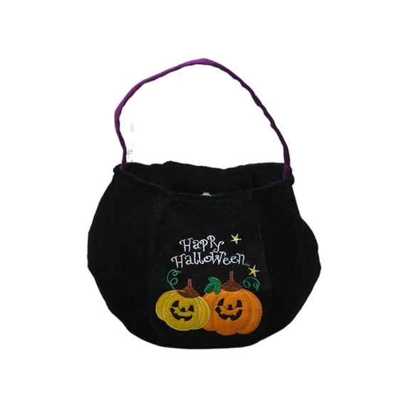 Solivara Custom Halloween Candy Bag Pumpkin Bucket For Trick Or Treat Party Favor(E,One Size)