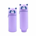 thumbnail image 1 of Solivara Cute Animal Silicone Pencil Case Soft Pen Bag Stand Up Desk Organizer (B,One Size), 1 of 6