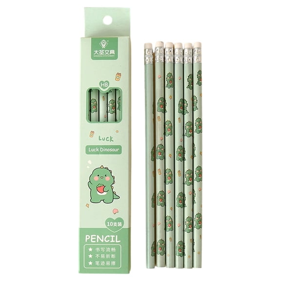 Solivara Decorative Print Pencils With Eraser For Journaling And Note Taking (D,7.09 in)