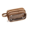 thumbnail image 1 of Solivara Detachable Pencil Case, Transparent Multi Layer Large Capacity Stationery Storage Bag High Value Design(Brown,8.46*5.08in), 1 of 7
