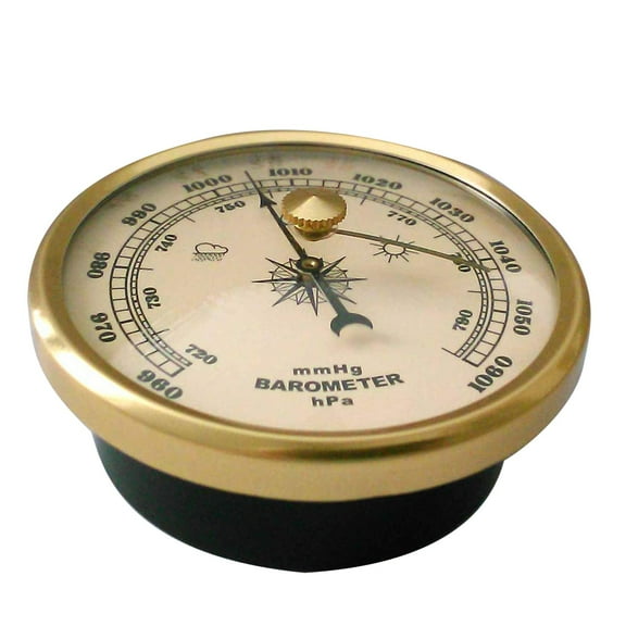 Solivara Dial Type Barometer For Indoor Weather Measurement Gold Finish Home And Kitchen (Gold,One Size)