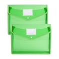thumbnail image 1 of Solivara Document Holder Envelope Folder With Button Transparent Plastic For Certificate And Legal File Storage(Green*2,14.6*3.5*11in), 1 of 9