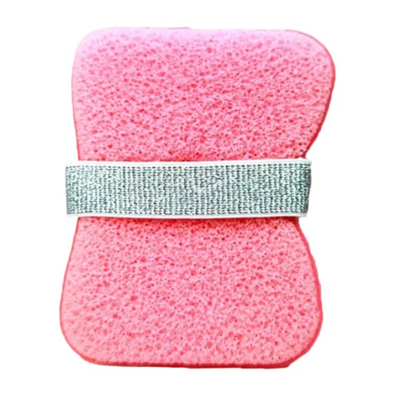 Solivara Exfoliating Shower Sponge With Hand Strap And Soap Pocket Water Expandable Body Cleansing Tool