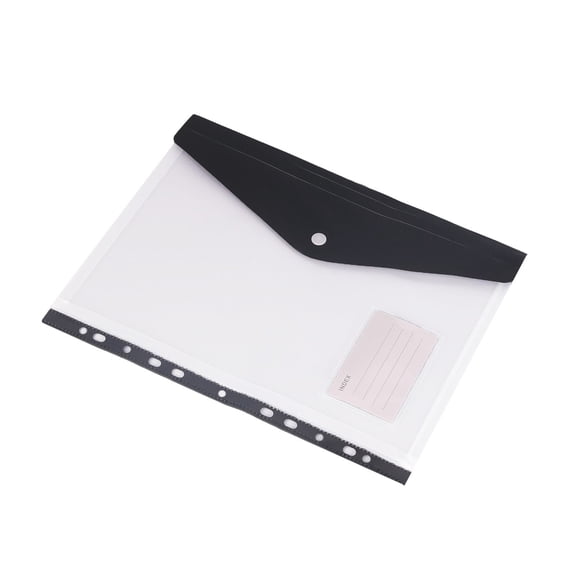 Solivara Expandable Plastic Envelope A4 Size 11 Holes For Home Office And Use(Black,One Size)