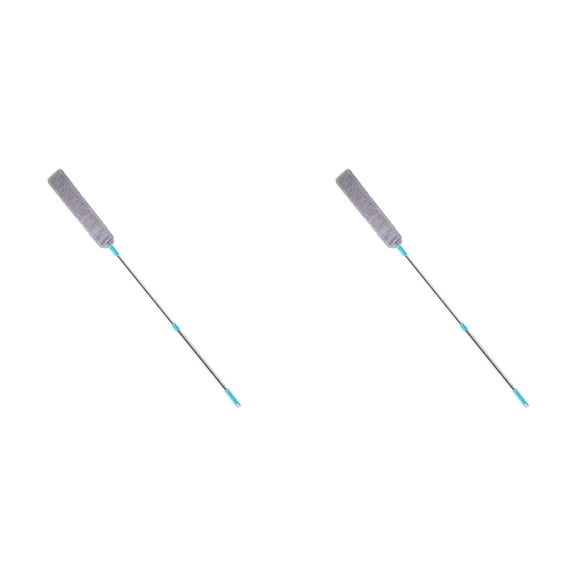 Solivara Extendable Cleaning Tool With Microfiber Dust Cloth And Brush For Appliance Furniture Bottom(Grey*2,51.18*3.15in)