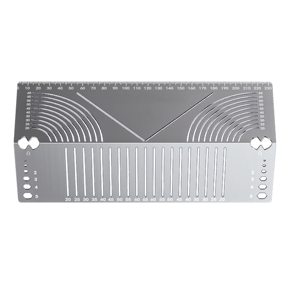 Solivara Flexible Angle Arc Scriber Square Ruler 90 Degree Pipe Marking Tool For Tube Layout (A,9.25×3.15in)
