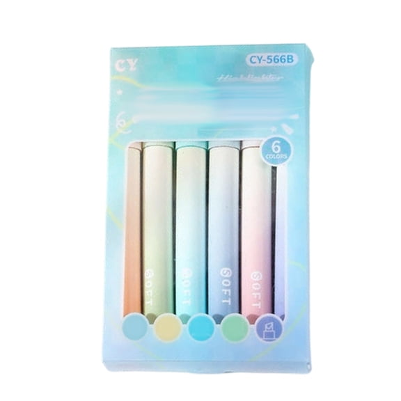 Solivara Fluorescent Pen Large Capacity Soft Head For Student Handbook Drawing Double Color 2ml(B,4.72*2.87*0.59 in)