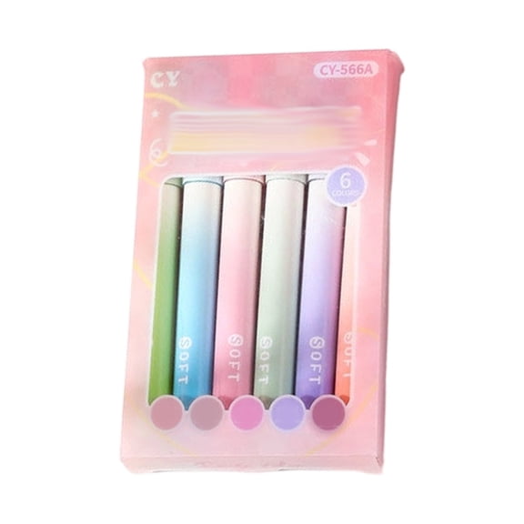 Solivara Fluorescent Pen Large Capacity Soft Head Marking Pen For Handbook And Key Point Drawing (A,4.72 x 2.87 x 0.59 in)